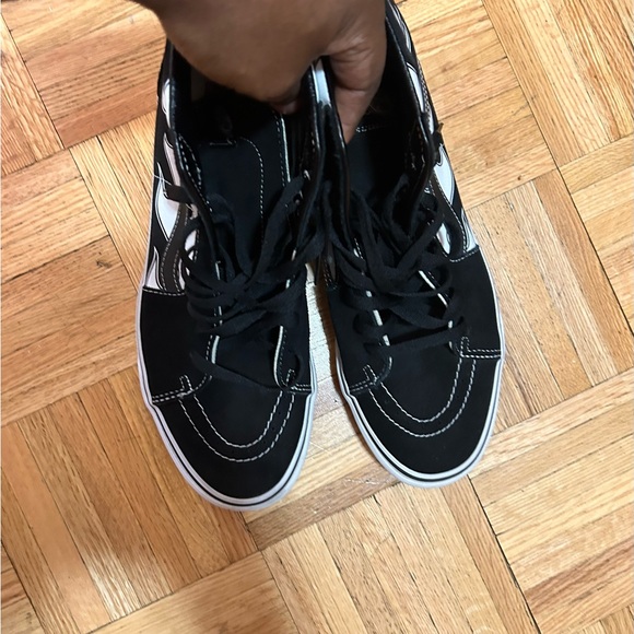 Mens Vans Sk8-Hi black and white flame size 11.5 - Picture 5 of 5
